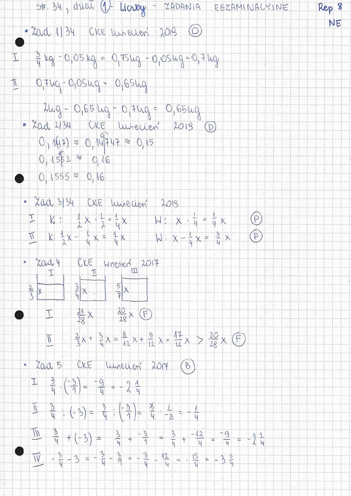 🧠 Matematyka gryzie: Repetytorium Ósmoklasisty - Teraz Egzamin Ósmoklasisty  - Nowa Era - rozwiązania i odpowiedzi - Dział 1 - Liczby