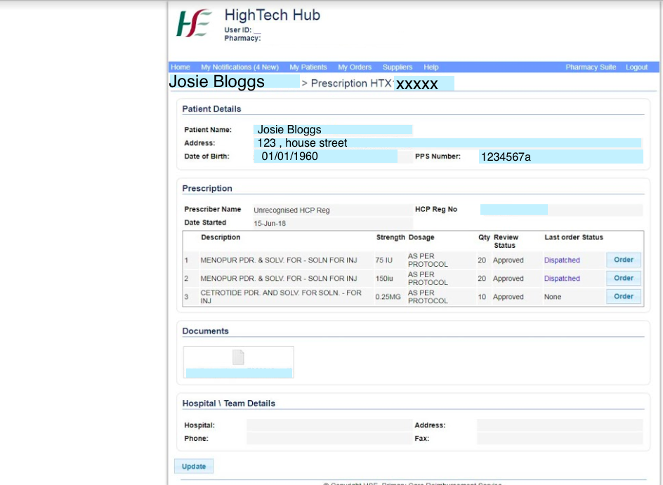  Patient Page Information.