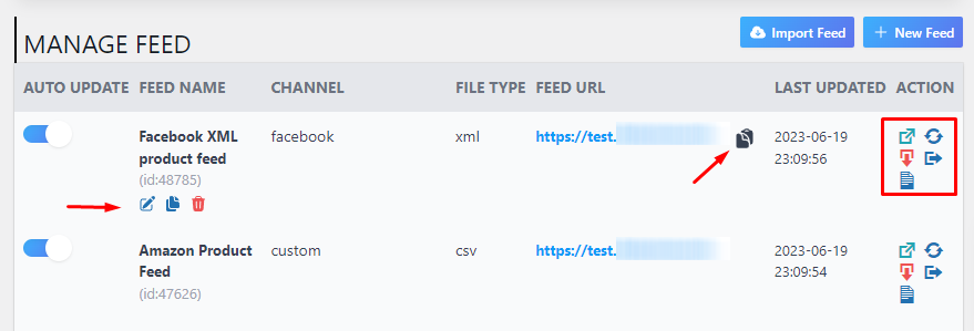 Facebook XML product feed settings