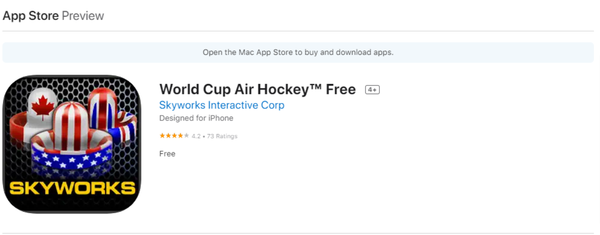 World Cup Air Hockey app