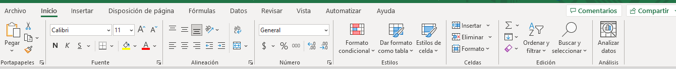 How to use Excel by viewing the tabs with tasks and functions 