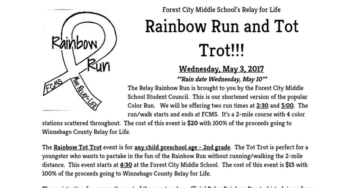 Relay Rainbow Run Registration Form-2017