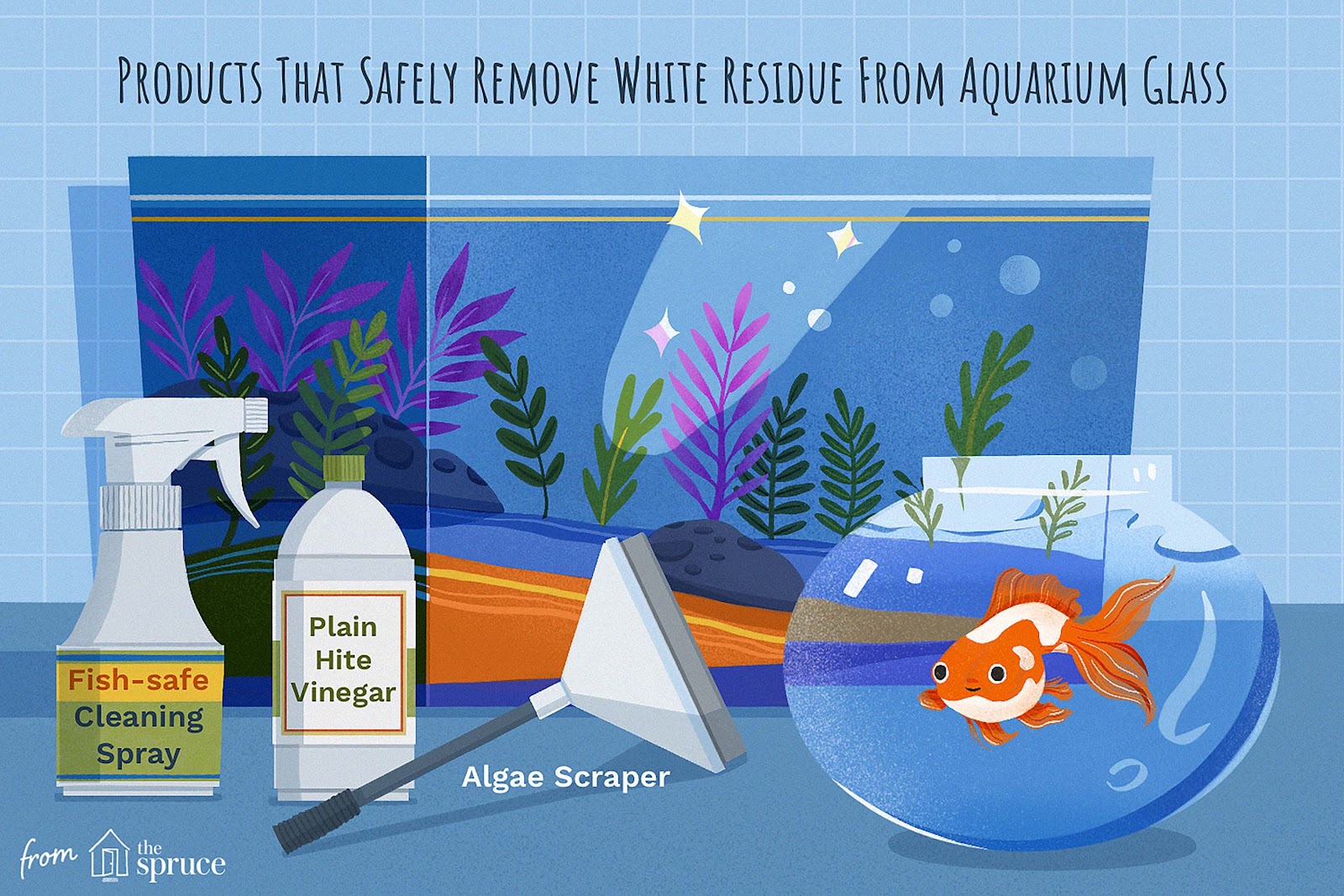 Products that Safely Remove White Residue from Aquarium Glass