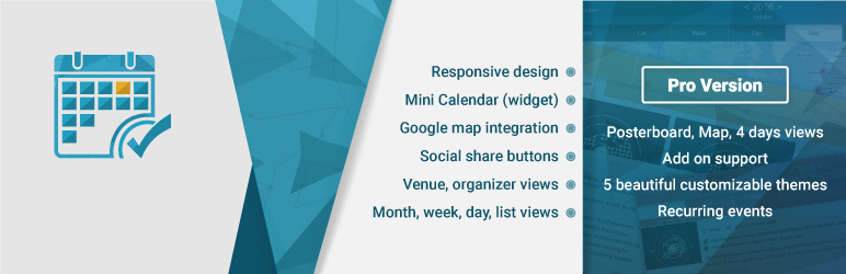 Calendário de Eventos Plugin WordPress Gratuito WD