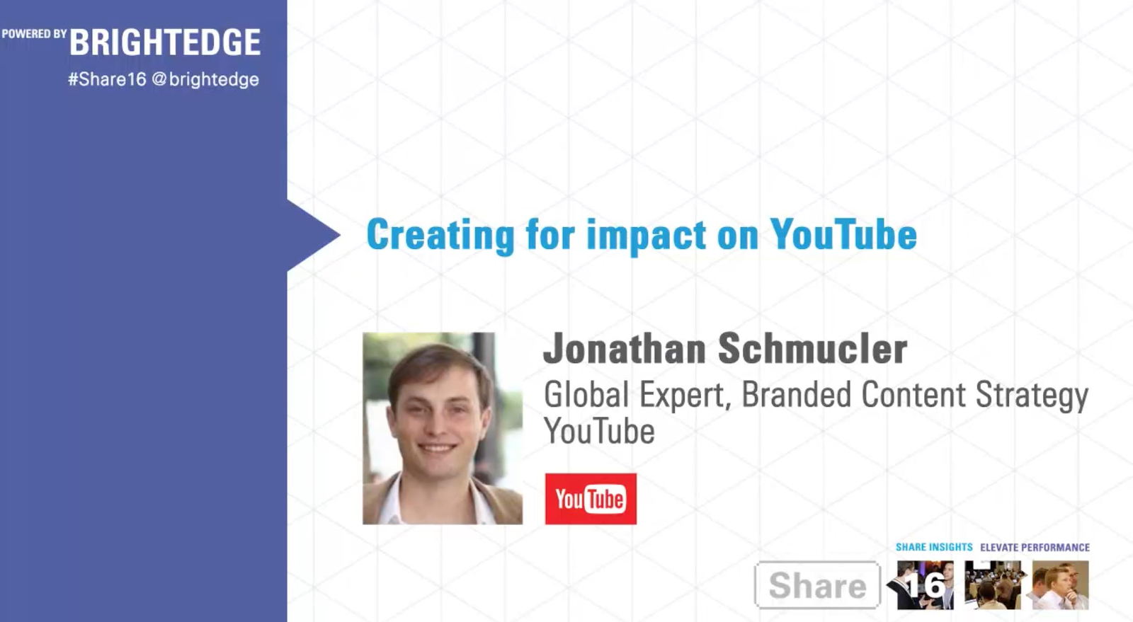 Jonathan Schmucler, Google, BrightEdhe, Share session