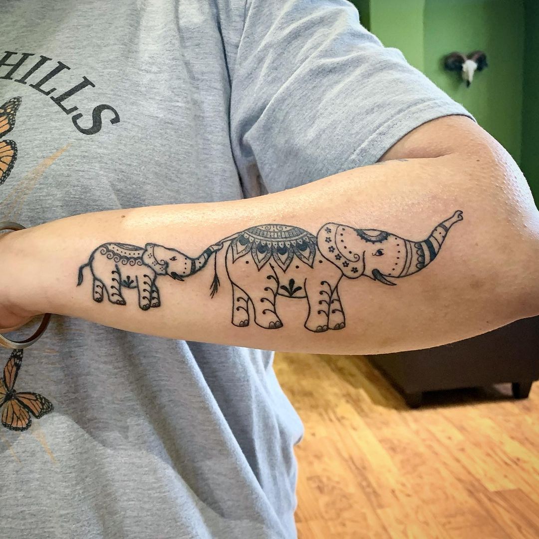 Elephant Forearm Tattoo Design