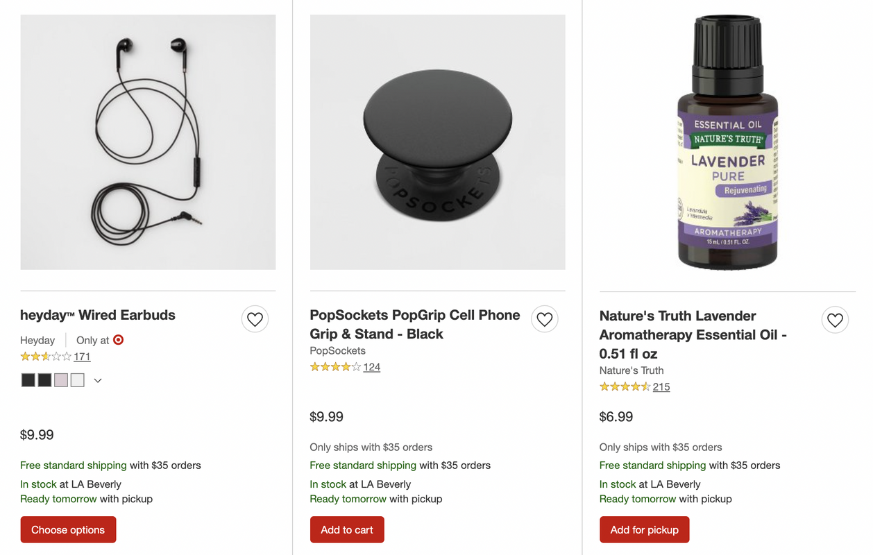 walmart stocking stuffers, earbuds, essential oils and popsockets