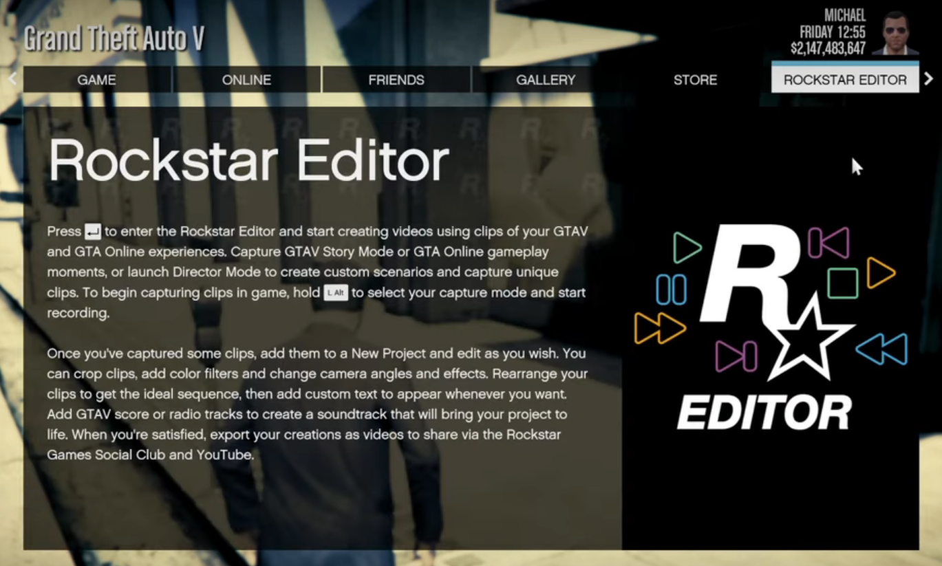 Rockstar Editor in GTA V
