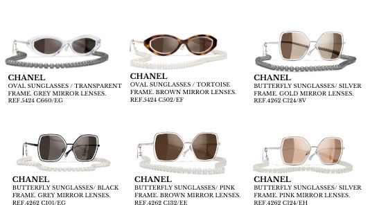 Chanel 3440H 140 51 16 Gray Frame Acetate & Imitation Pearls 1716
