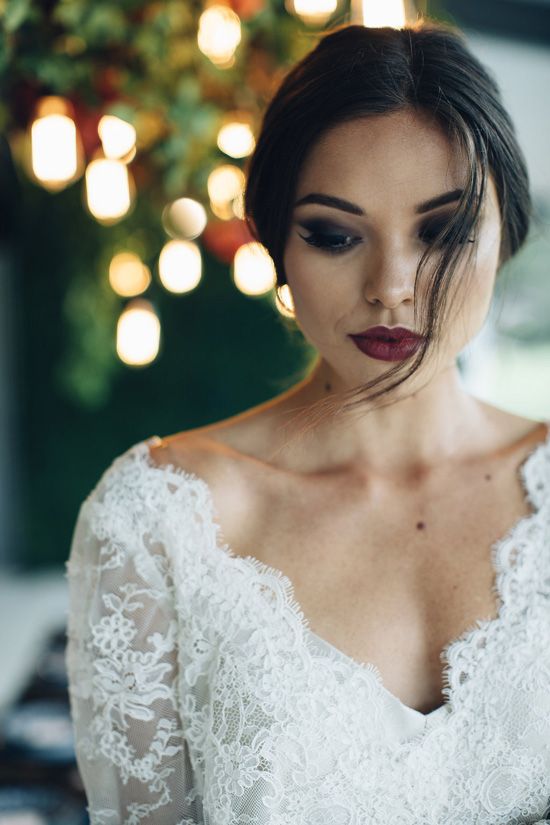 photo of bride with wispy hair