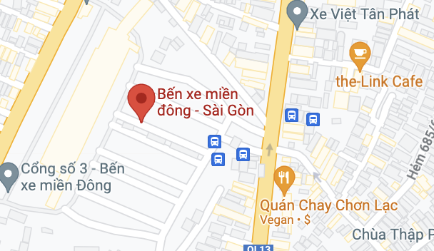 Địa điểm đón/trả khách tại Sài Gòn