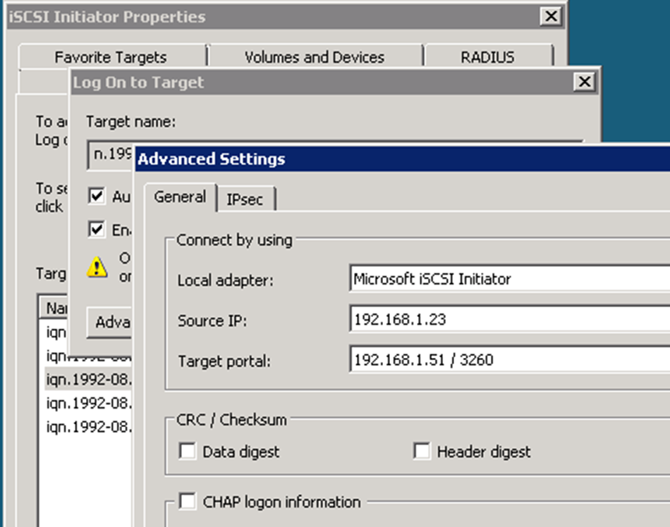 iSCSI Configuration In Windows Netapp Cluster Mode