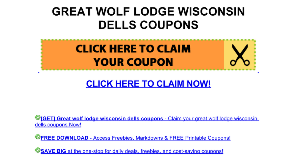 great wolf lodge wisconsin dells coupons Google Docs