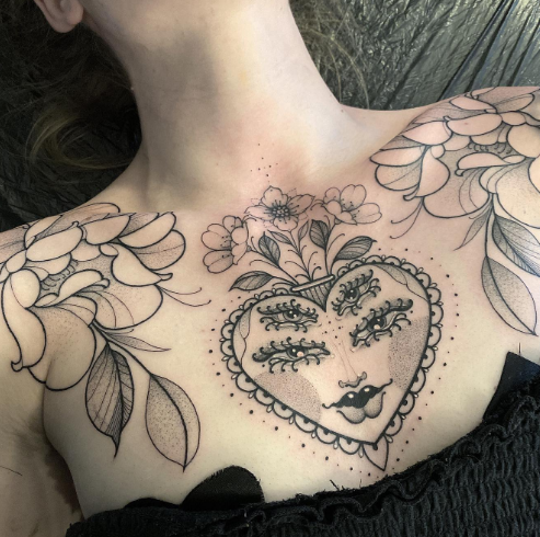 Love Portion Chest Tattoo