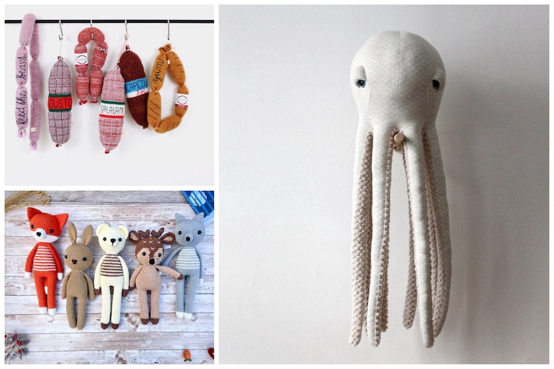 Best gifts for babies fun plush toys from Etsy