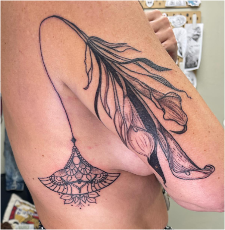 Connected Calla Lily Tattoo