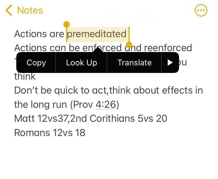 After the note is opened select the important text you want to highlight