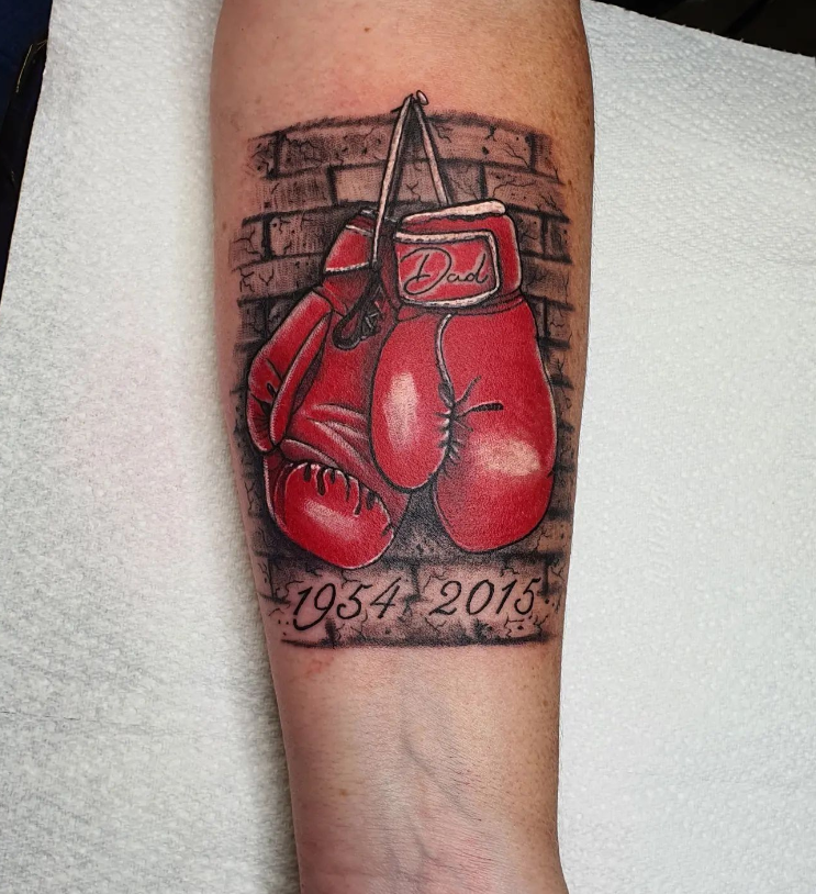 Dad Life Time Boxing Gloves Tattoos