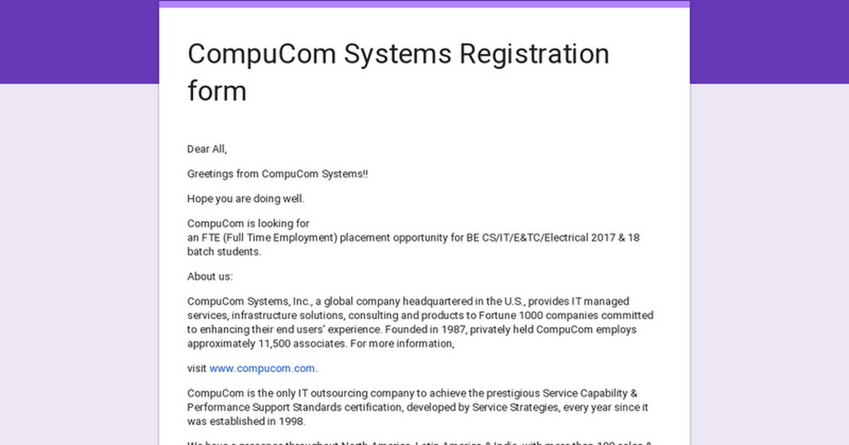 Compucom Systems Registration Form