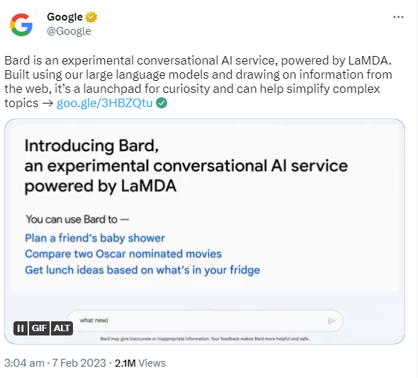Google Bard AI  - ChatGPT Alternatives for Research