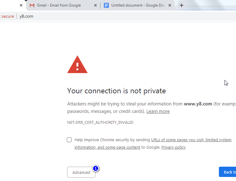 Your connection is not private