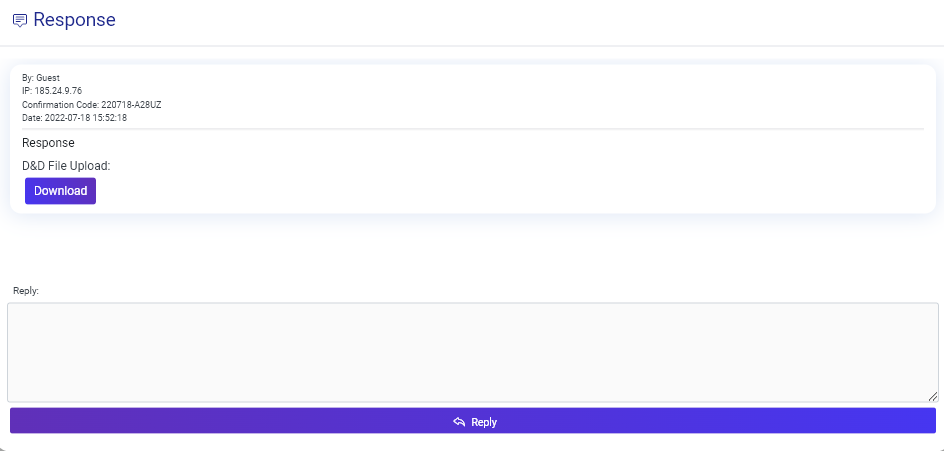 uploaded file form