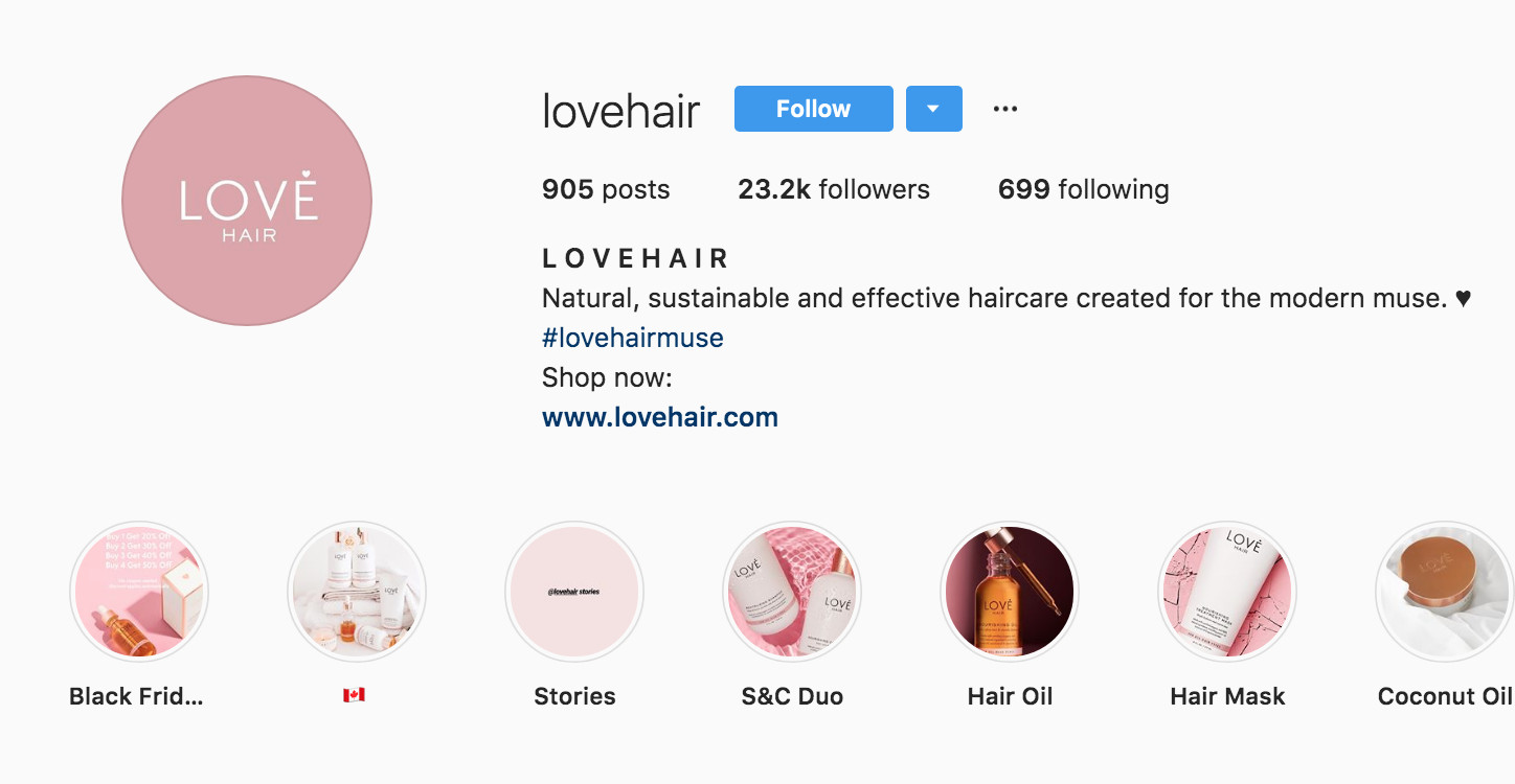 How to write instagram bio -lovehair 