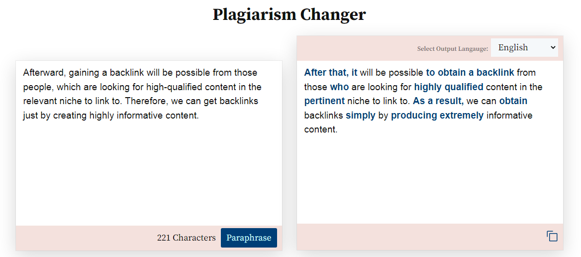5  tool e   the user friendly plagiarism changer