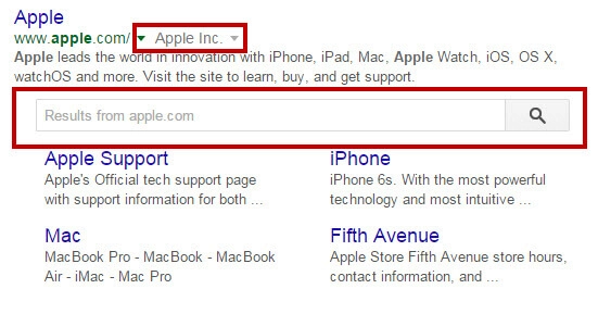 Website Schema Markup of Apple Inc.