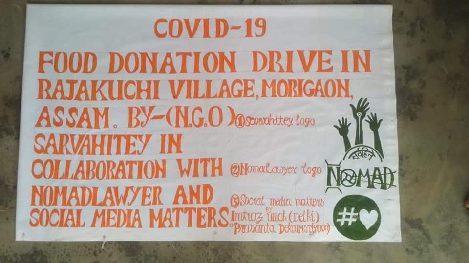 Donating Food To Rajakuchi Village, Assam During Covid19 Pandemic