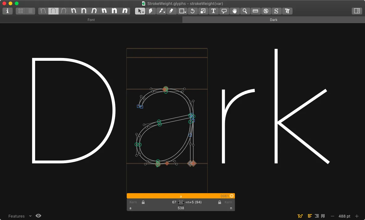 Инструмент графического дизайнера для работы со шрифтами