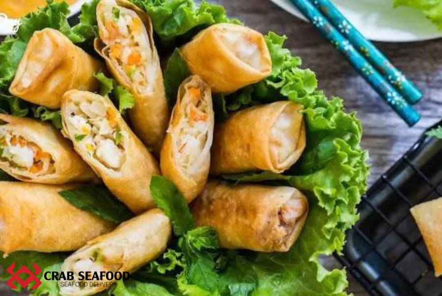 Cách Làm Chả Giò Hải Sản Sốt Mayonnaise Ngon Mê Ly - Crab Seafood