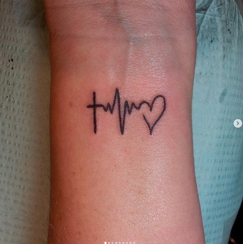 Lovely Wording Design Tattoo  On Wrist