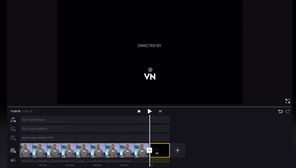 Don’t forget to delete the VN Video Editor end card during your video editing process 