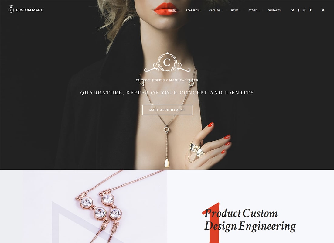 Sur mesure |  Créateur de bijoux et magasin thème WordPress