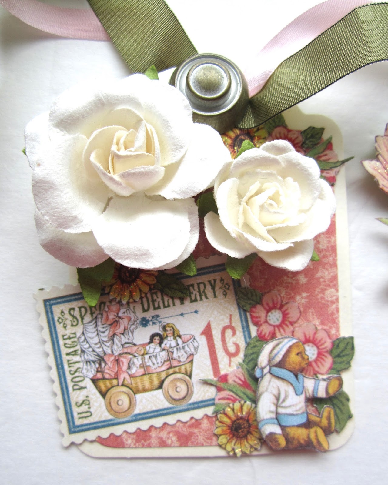 Special Delivery Baby Banner & Tag Featuring Penny s Paper Doll Family