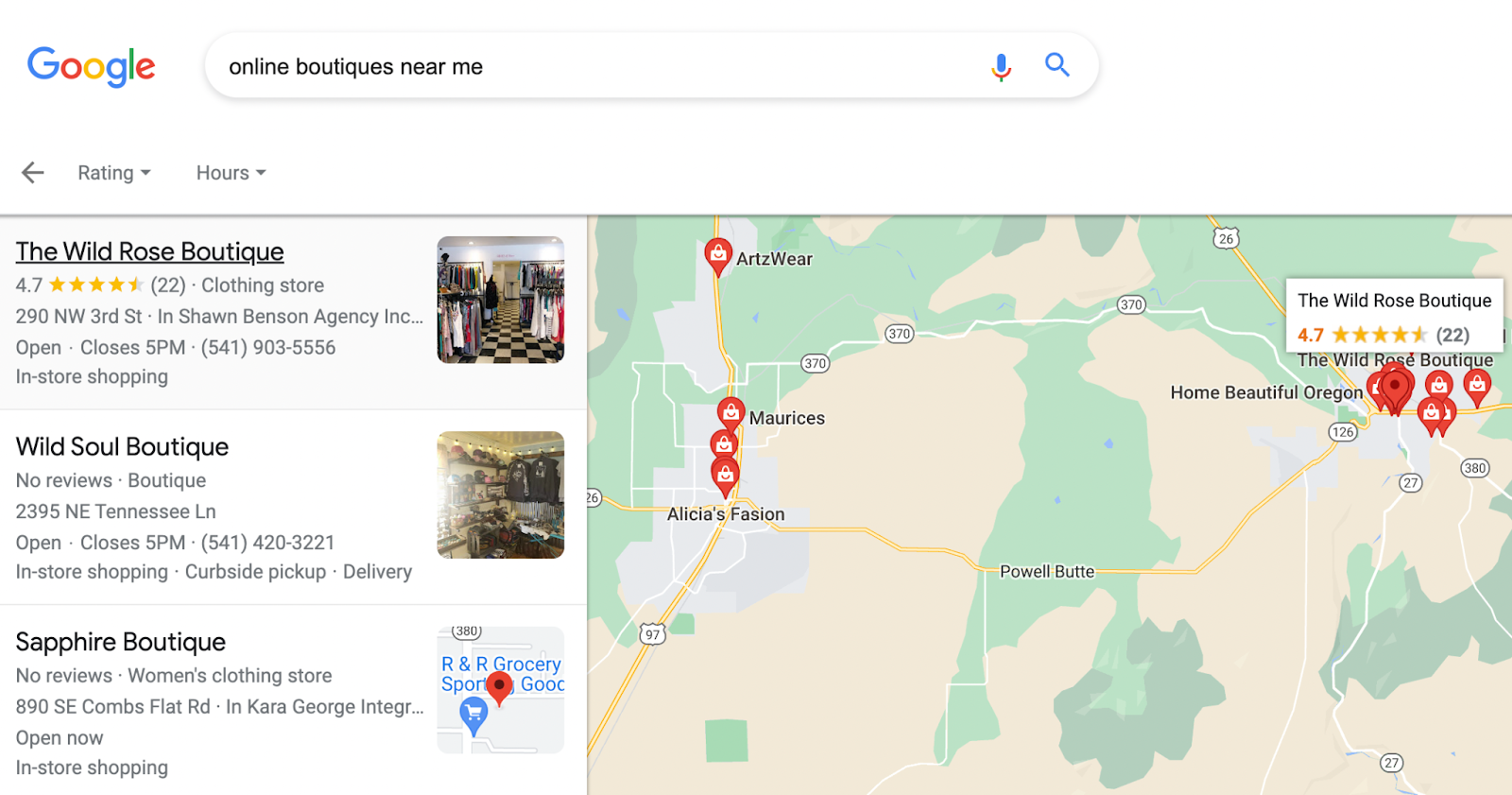 Google Places listings