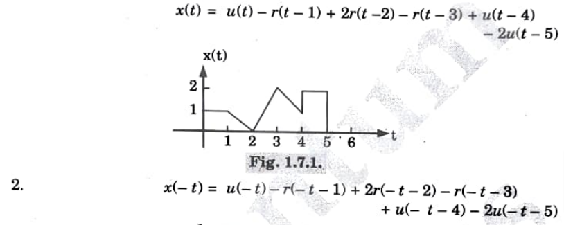 Plot () = u(t) - r(t - 1) +2r(t - 2) - r{t -3) + u(t - 4) - 2u(t 5). Find the even and odd parts of the signals. 
