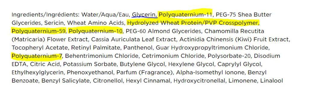 Ouidad Advanced Climate Control Stronger Hold Gel ingredients list