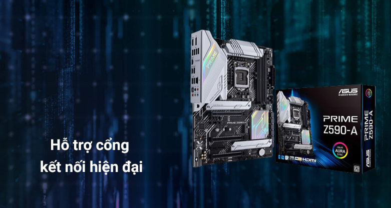 Bo mạch chính/ Mainboard ASUS PRIME Z590-A| Hỗ trợ cổng kết nối hiện đại 