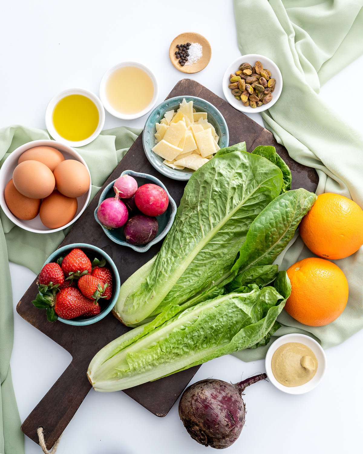 ingredients to make Easter salad