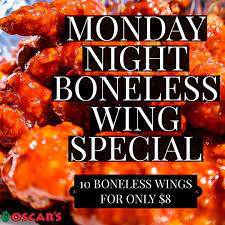 special request hot wings from Oscars Pizza