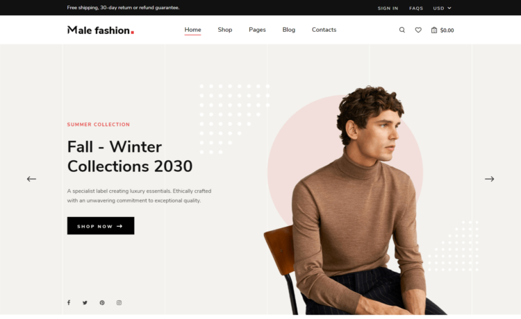 Top 31 Ecommerce Templates Made With Bootstrap - Inkbot Design