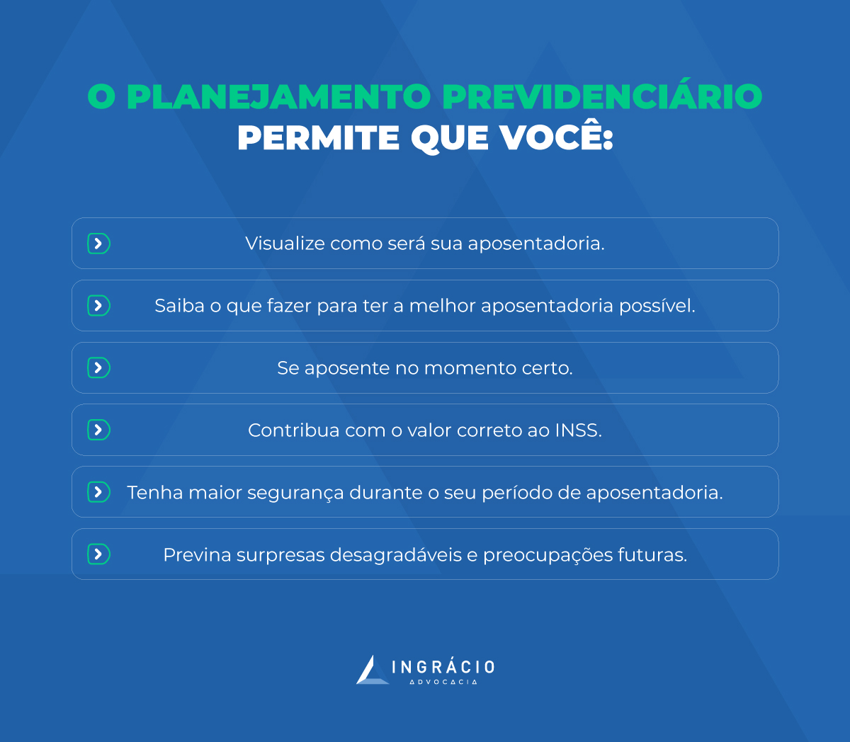 O planejamento previdenciário permite que você.