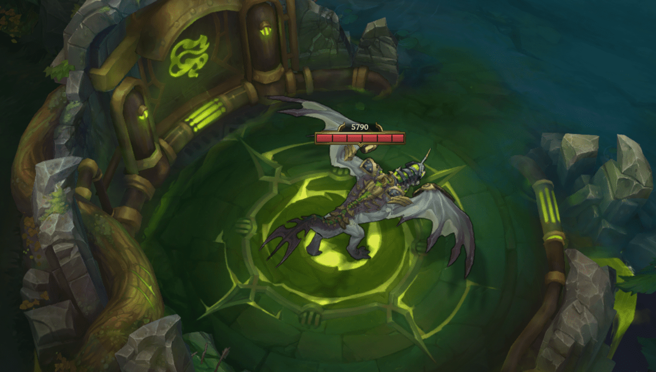 RIP old Chemtech Drake, we did not miss you. This one is about to make a return to League of Legends as a neutral objective in 2023, so stay tuned for more broken interactions.