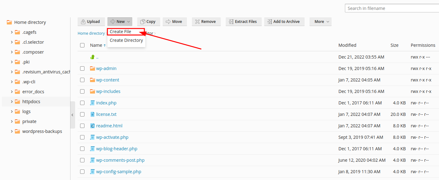 Membuat file .htaccess di Plesk