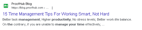 Tips- Example of Meta Description 5: