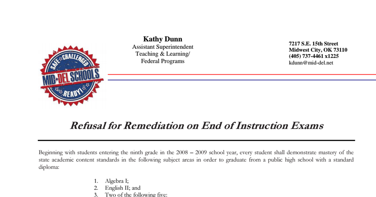 ACE Refusal for Remediation on End of Instruction Exams.pdf