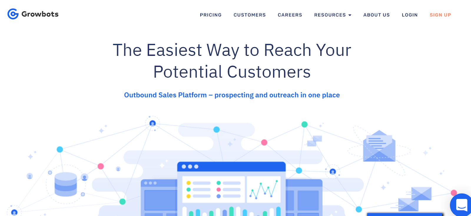 Growbots landing page