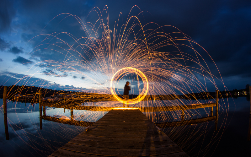 Light painting example